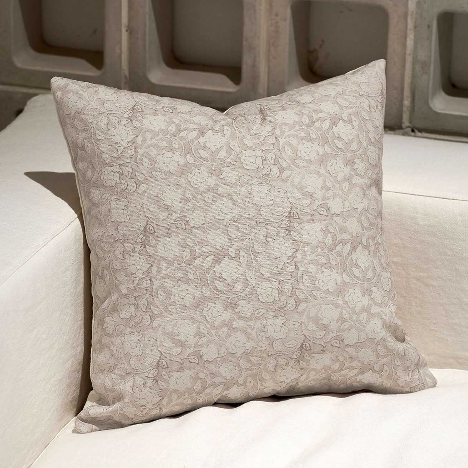 Lierna Elegant Tranquil Sophisticated Floral Printed Pillow Cover-