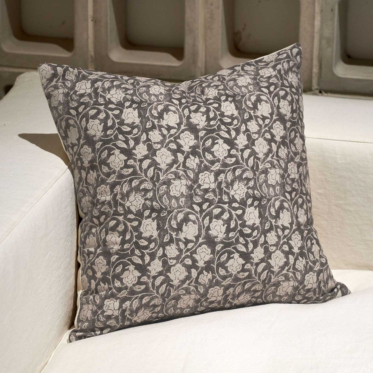 Lierna Elegant Tranquil Sophisticated Floral Printed Pillow Cover-