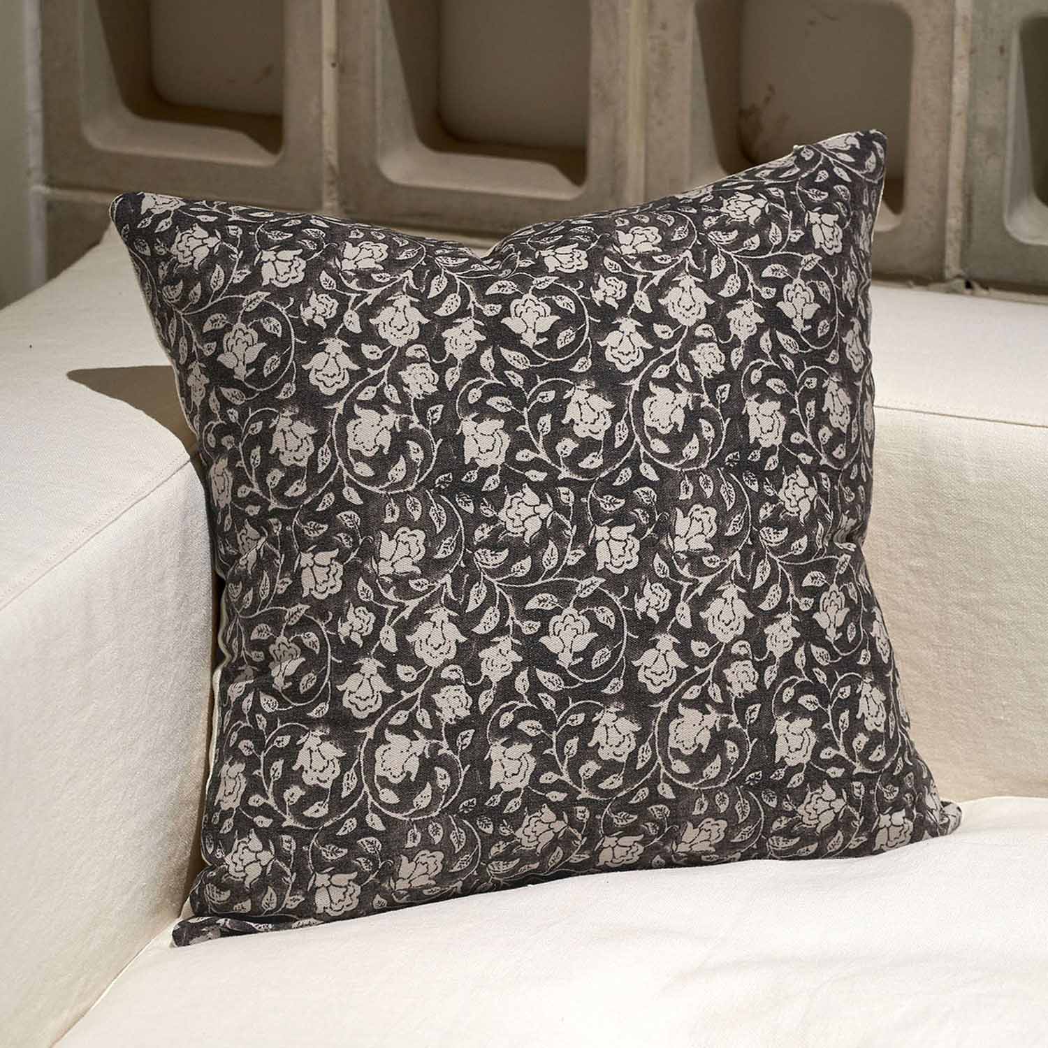 Lierna Elegant Tranquil Sophisticated Floral Printed Pillow Cover-