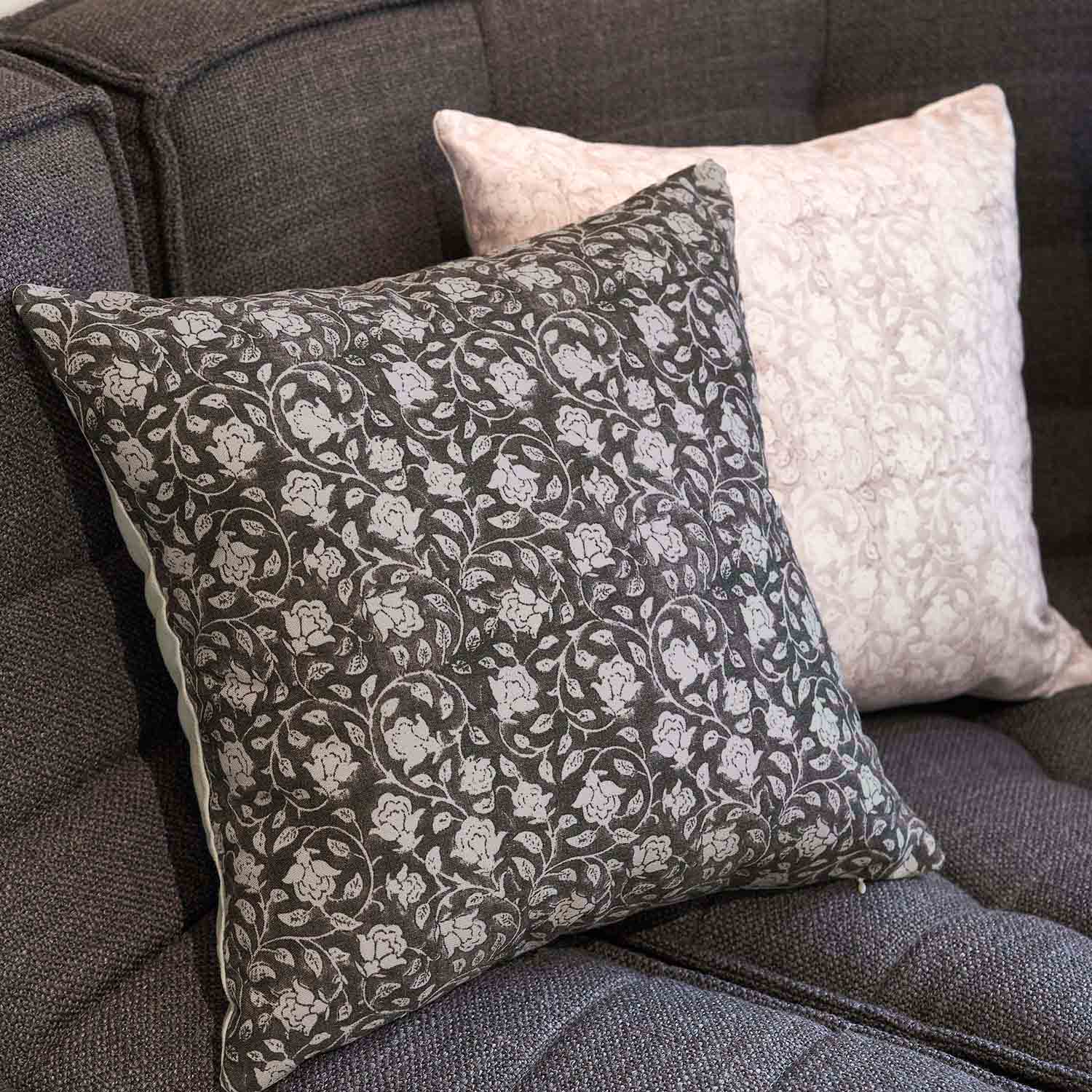 Lierna Elegant Tranquil Sophisticated Floral Printed Pillow Cover-