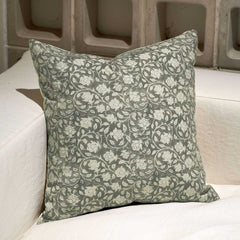 Lierna Elegant Tranquil Sophisticated Floral Printed Pillow Cover