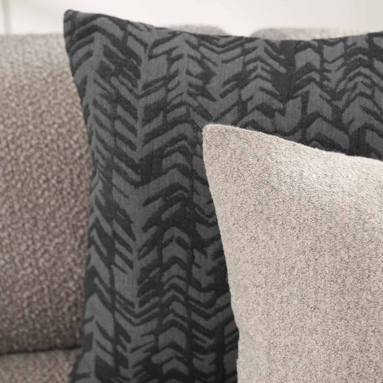 Loano Herringbone Textured Wool Pillow Cover-