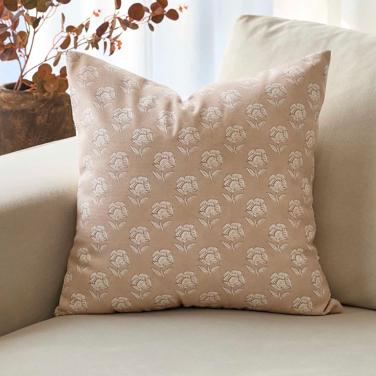 Monza Rustic Elegance Serene Floral Pillow Cover-