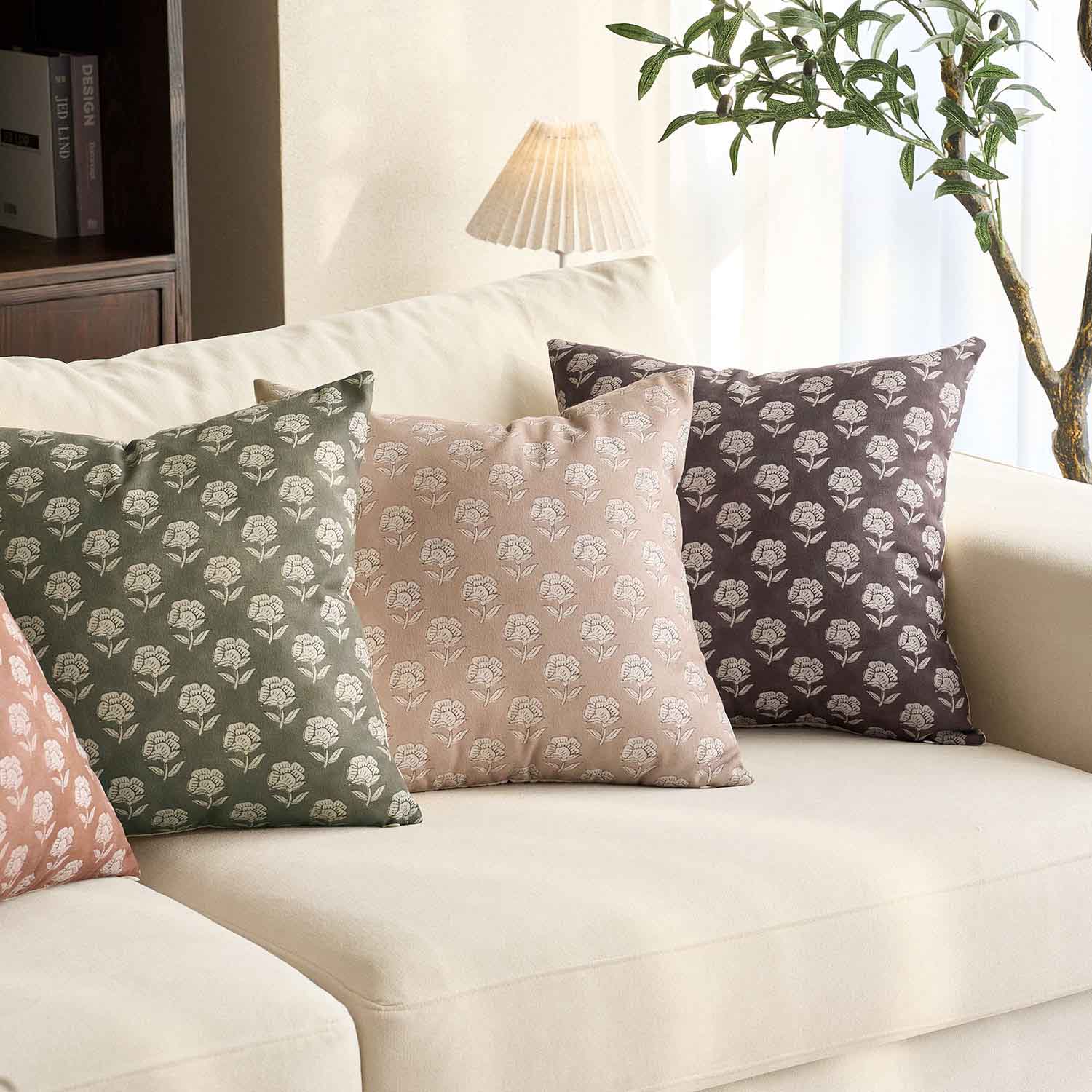 Monza Rustic Elegance Serene Floral Pillow Cover-