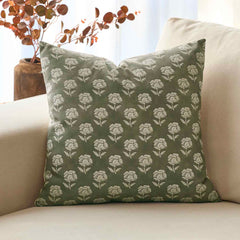 Monza Rustic Elegance Serene Floral Pillow Cover