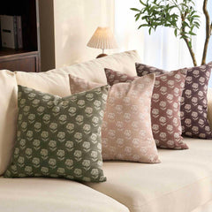 Monza Rustic Elegance Serene Floral Pillow Cover