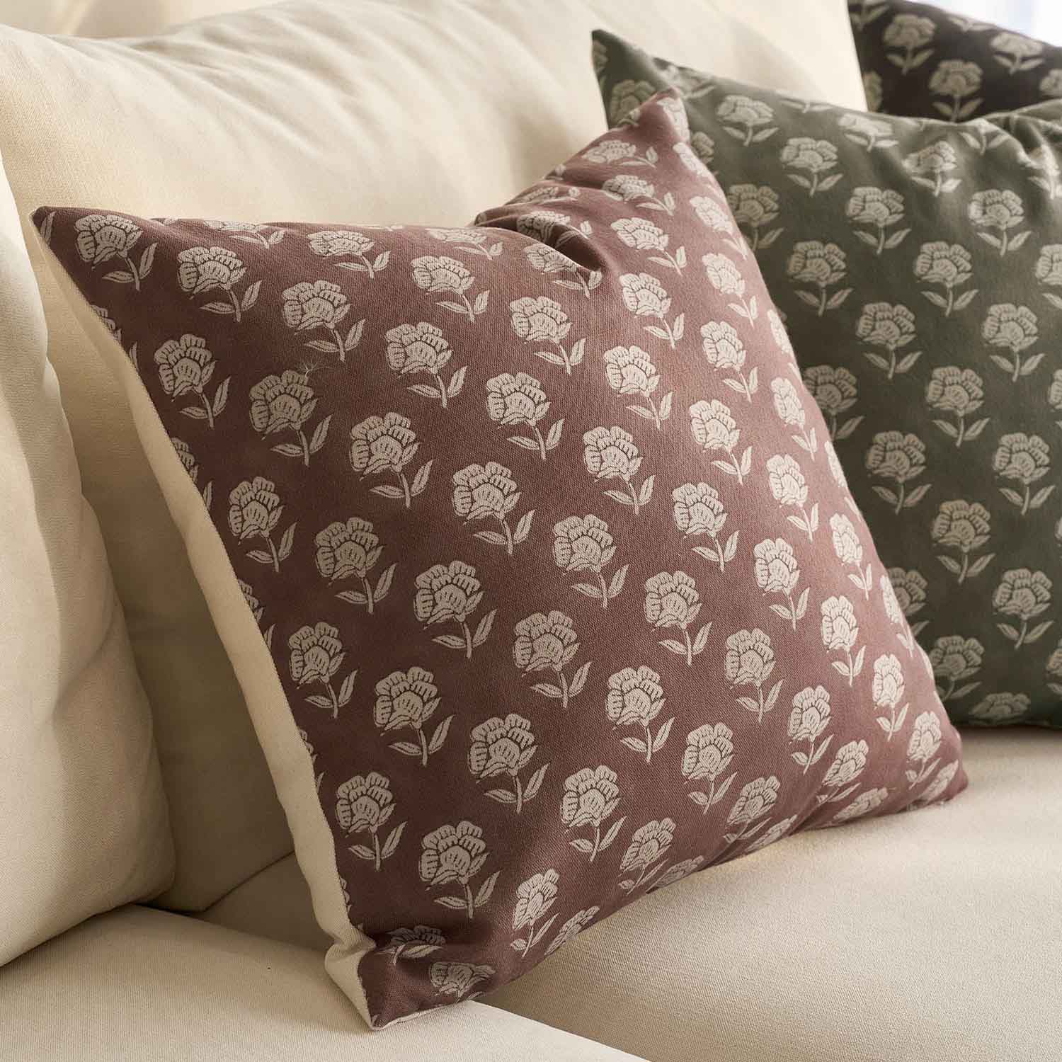 Monza Rustic Elegance Serene Floral Pillow Cover-