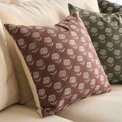 Monza Rustic Elegance Serene Floral Pillow Cover